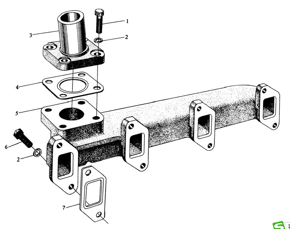 YTO engine Exhaust Tube Assembly (Ⅰ) YTO engine Exhaust Tube Assembly (Ⅰ)