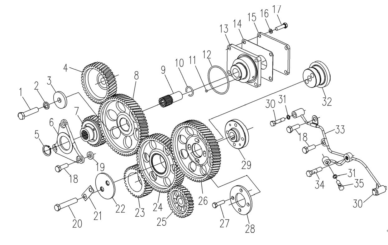 YTO engine Gear Train Assembly YTO engine Gear Train Assembly