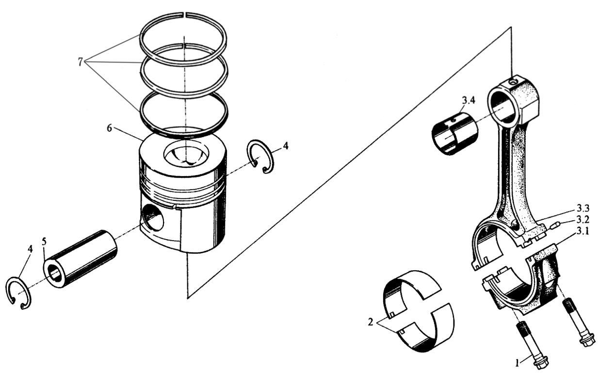YTO engine Piston and Conne Assembly YTO engine Piston and Conne Assembly
