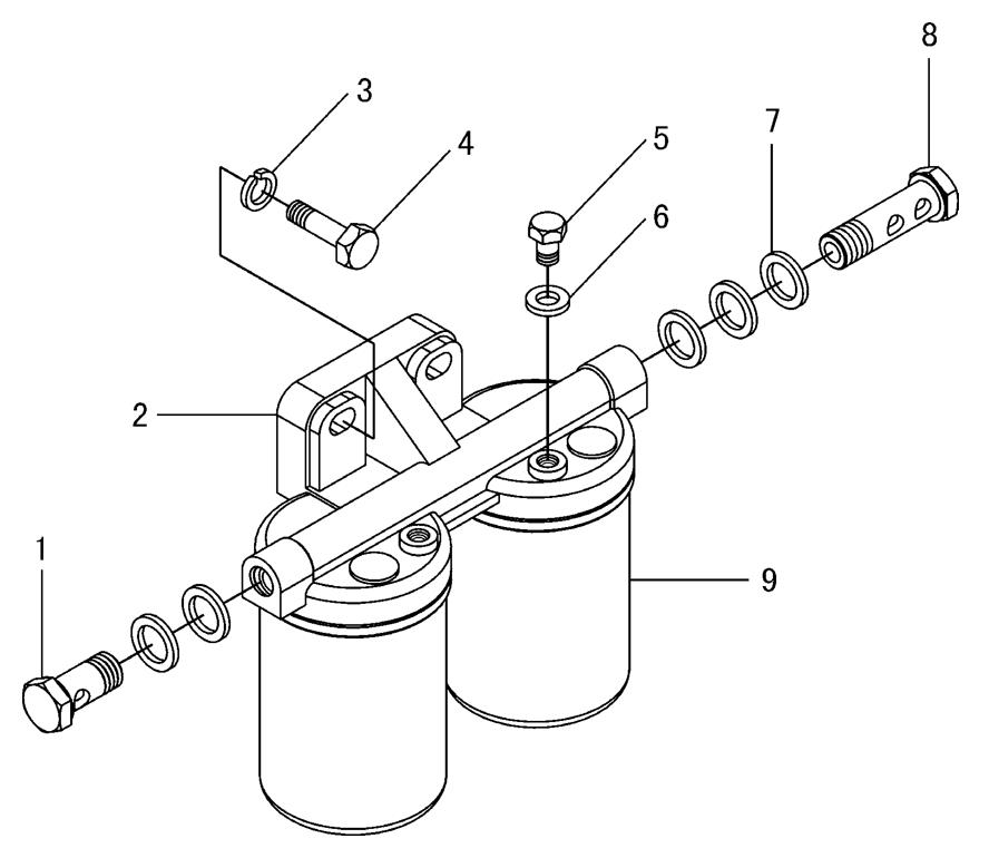 YTO engine Fuel Filter Installation Assembly YTO-engine-Fuel-Filter-Installation-Assembly